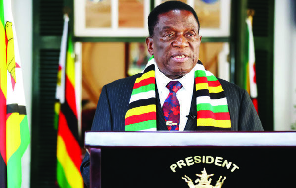 President Mnangagwa delivers his keynote address on the International Workers’ Day at State House in Harare yesterday ahead of the May Day commemorations today. The United Nations set aside this day out of a recognition of the critical role which the workforce plays worldwide
