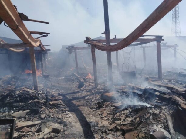 This is what is left after a fire broke out at Mbare Market